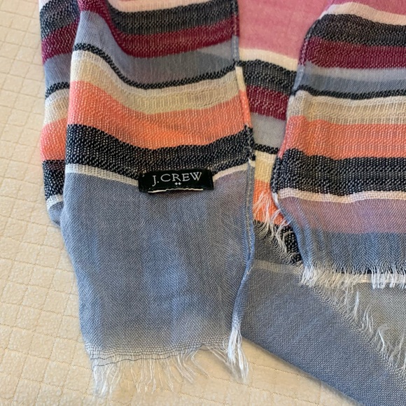 J Crew dusk colored striped thin knit scarf - Picture 5 of 8